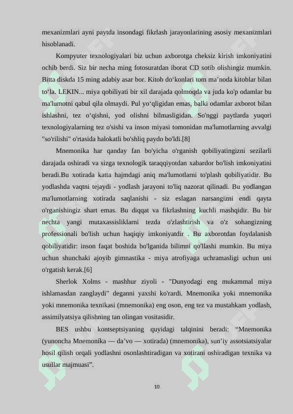 PSIXOLOGIYADA MNEMONIKA VA MNEMOTEXNIKA 8