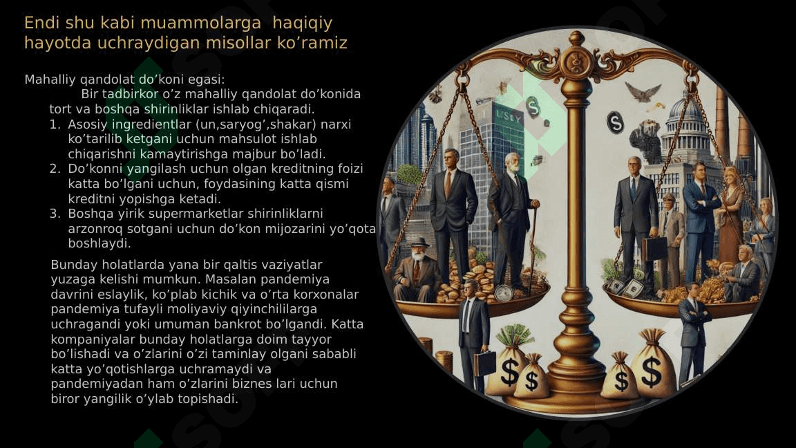 Iqtisodiyot nazaryasi fanidan Kichik va o'rta bizneslarning moliyaviy muammolari va ularni bartaraf etish yo'llari 7