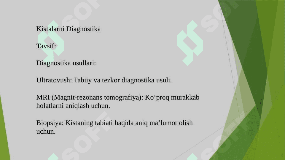 Mavzu: Bo`yinning o`rta, yon oqmalari va kistalar. Simpatektomiya. 8