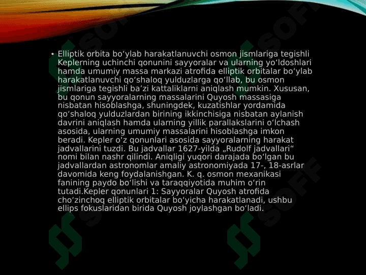 Kepler qonunlari 3
