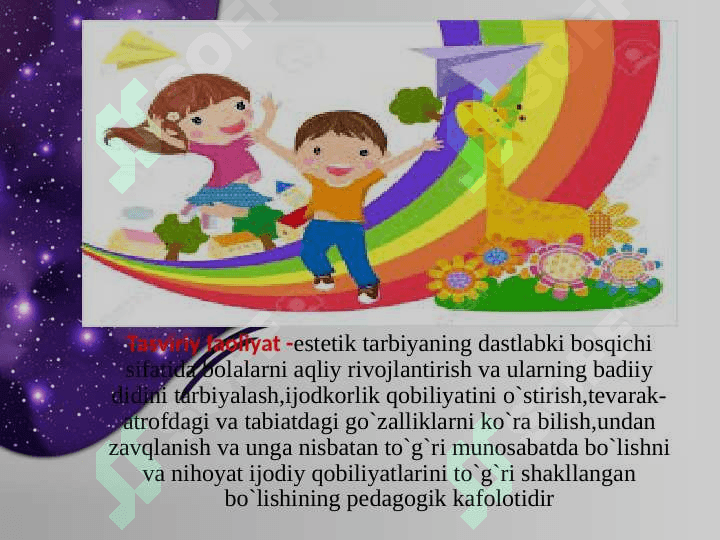 Maktabgacha yoshdagi bolalarni har tomonlama rivojlanishida  tasviriy faoliyat turlarining ahamiyati 3