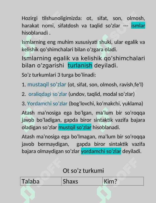 ot so'z turkumi qo'llanma 4