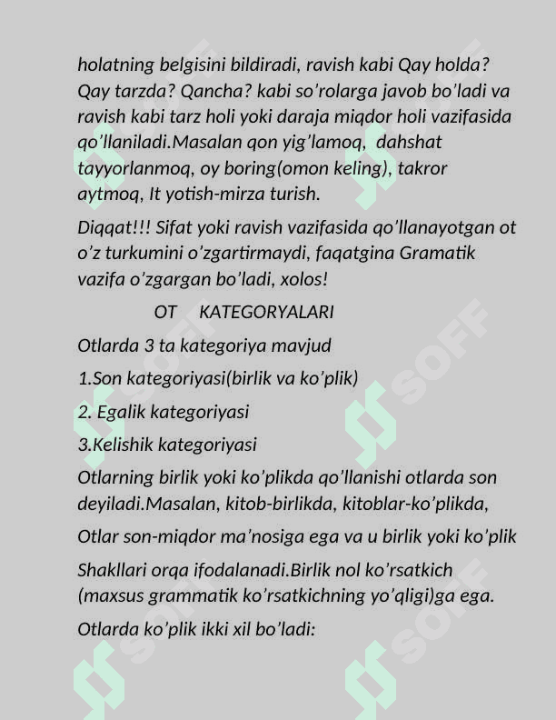 ot so'z turkumi qo'llanma 7