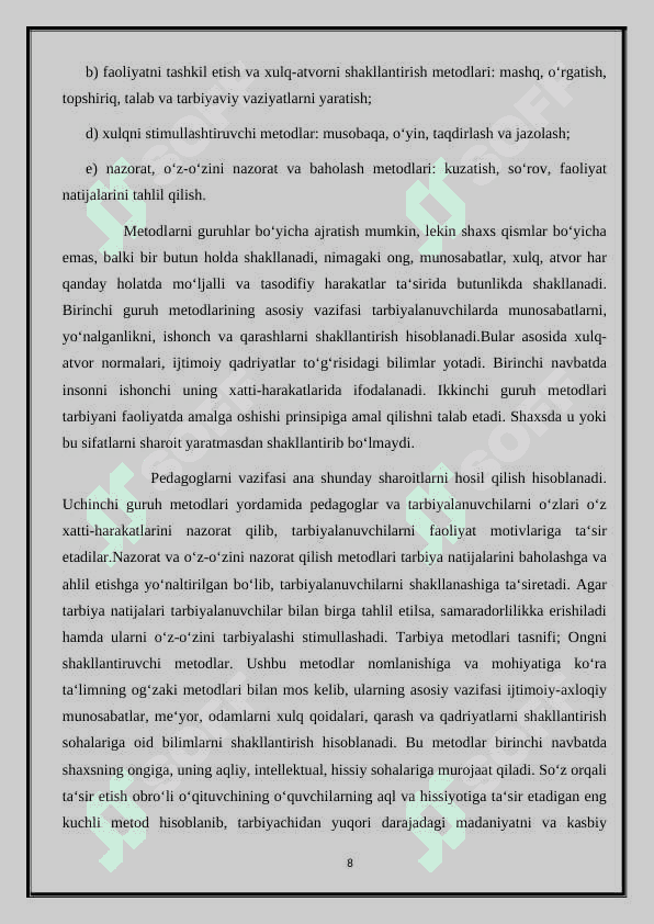 Tarbiya va ijtimoiy tarbiya 8