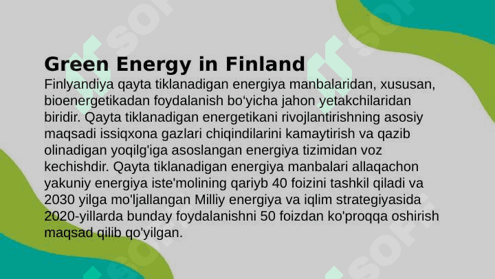 Green Energy in Foreign countries 2