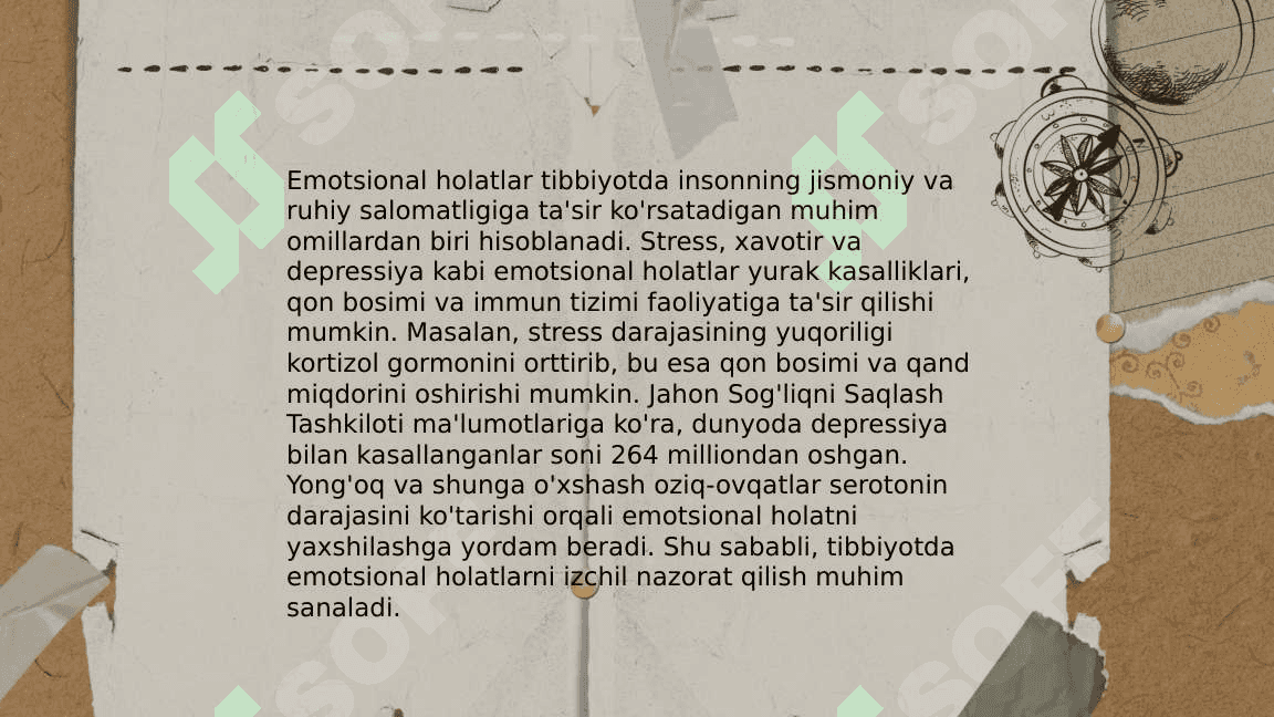 Tibbiyot xodimlarida emotsional holatlarning oʻziga xosligi: stress va uning bosqichlari, bartaraf etish yoʻllari 4