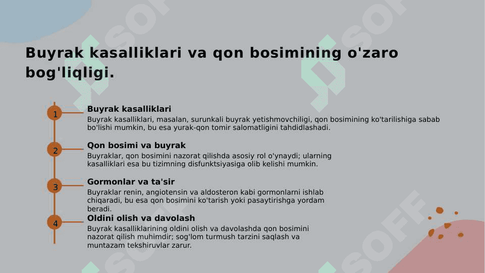 Arterial bosimning boshqariluvida buyraklarning roli. 6