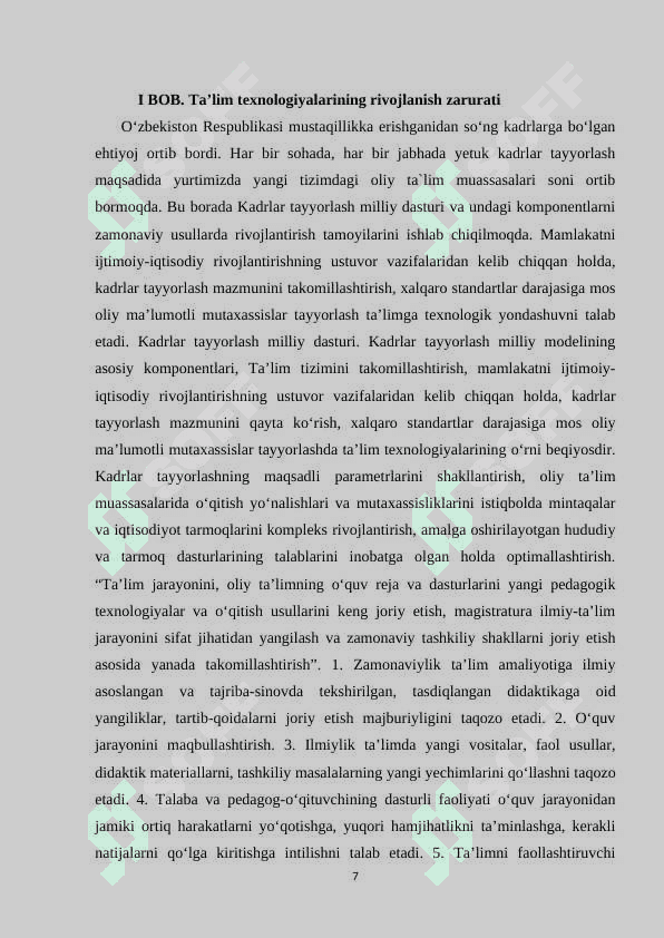 Ta’lim jarayonida “Dalton” texnologiyasidan foydalanishning afzalligi 7