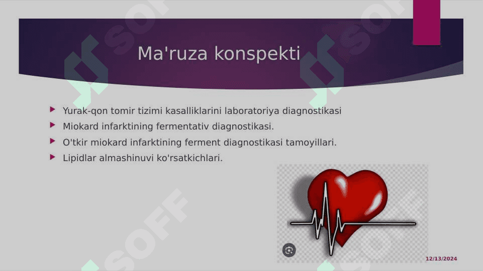 Yurak-qon tomir kasalliklarining laboratoriya diagnostikasi 2