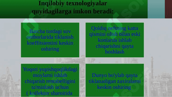 Neftni qazib chiqarish,tashish va qayta ishlash 6