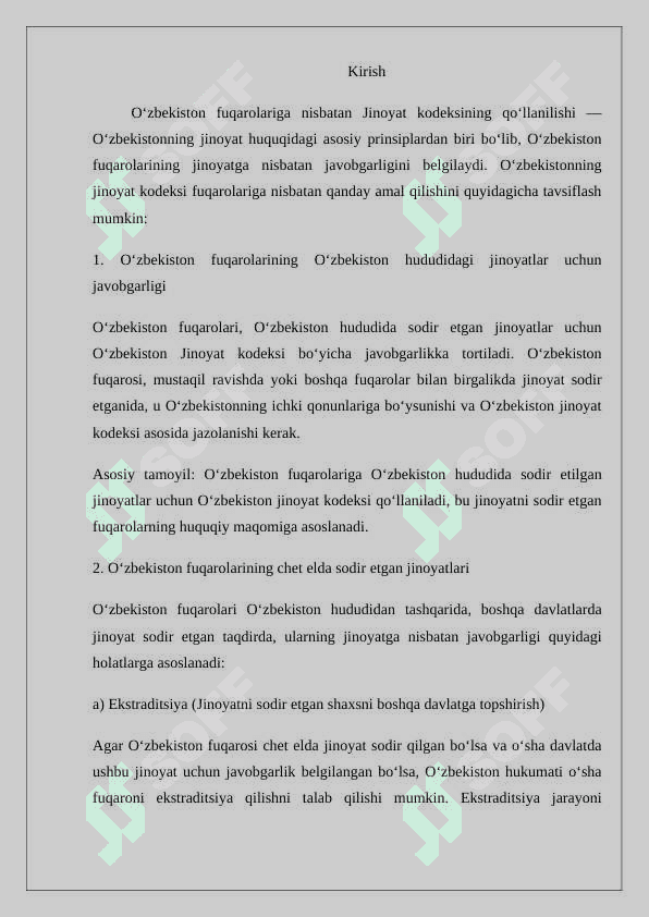 Jinoyat kodeksini vaqt joy shaxslarga nisbatan amal qilishi 2