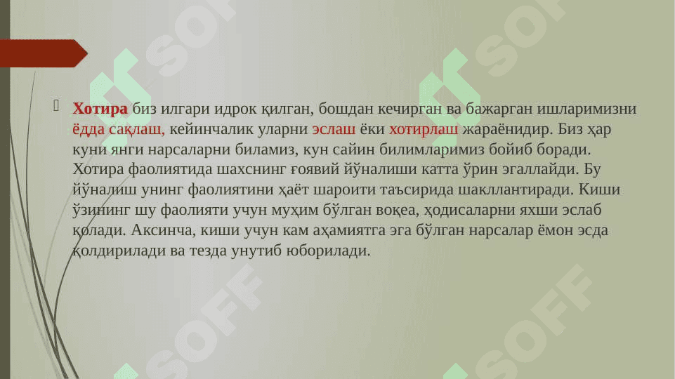 Diqqat va Xotira 3