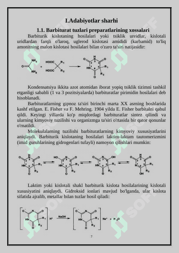 Barbiturat tuzlar guruh preparatlari tahlili 7