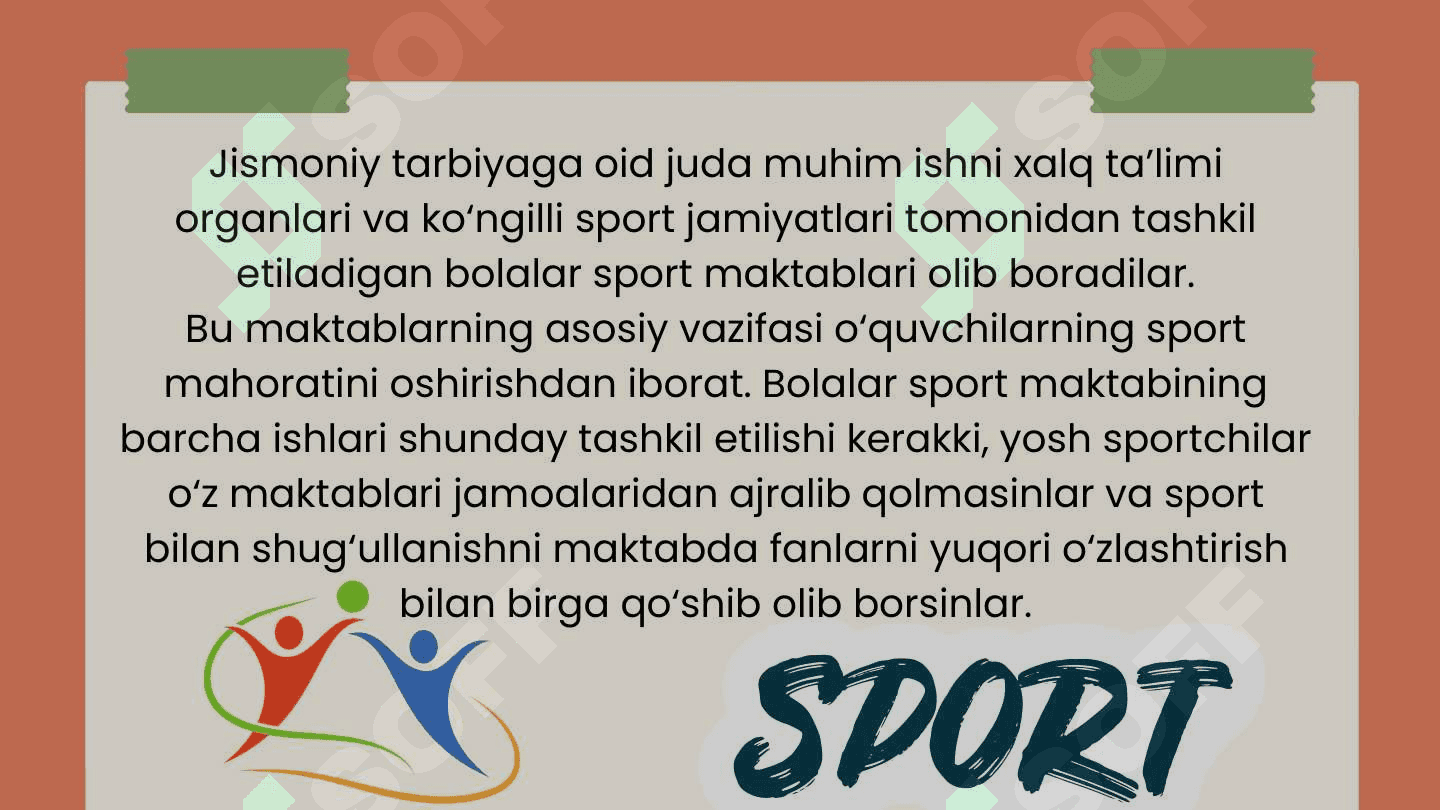 MAVZU:MAKTAB-DAN TASHQARI JISMONIY TARBIYA VA SPORT ISHLARI. 4