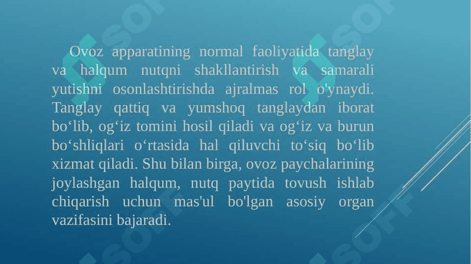 Normada va tug'ma tanglay yoriqliklarida tanglay-halqumbirikishi mexanizmi 2