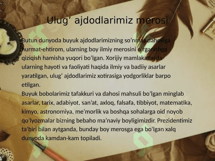 Mustaqillik yillarida buyuk ajdodlar va tarixiy shaxslarga bo’lgan e’tibor 3