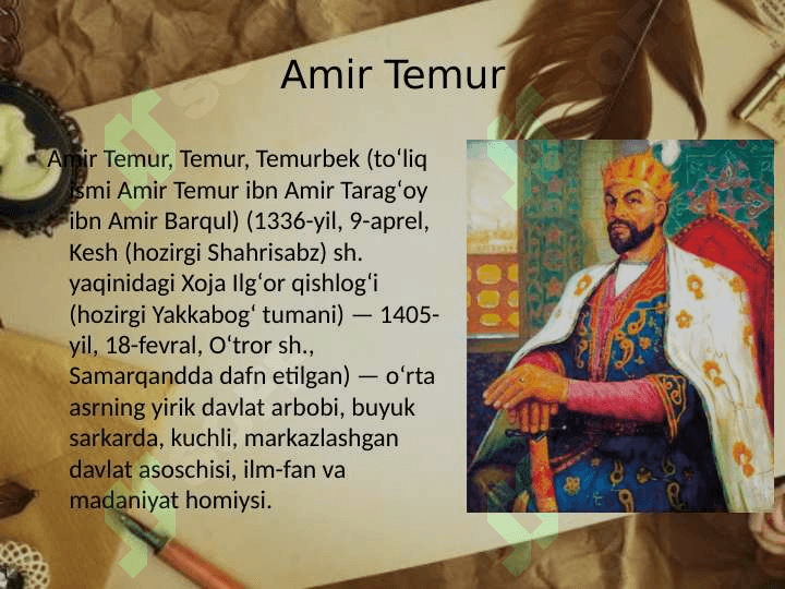 Mustaqillik yillarida buyuk ajdodlar va tarixiy shaxslarga bo’lgan e’tibor 4