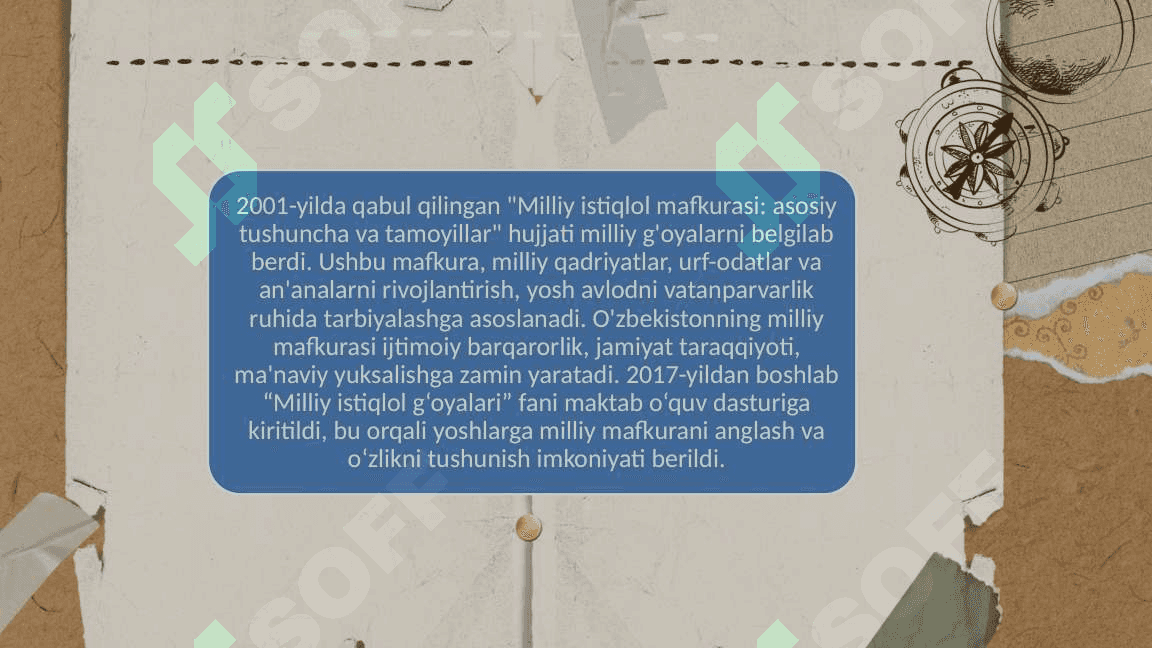 Mustaqillik va milliy  mafkura oldida maqsad va vazifalari 5