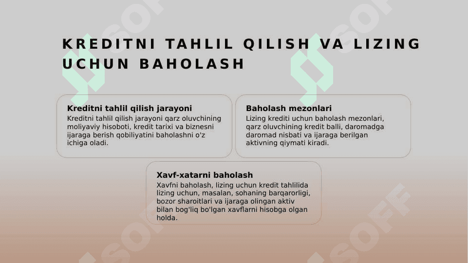 Lizing operatsiyalarini amalga oshirish va tijorat banklari tomonidan buxgalteriya hisobi. 8