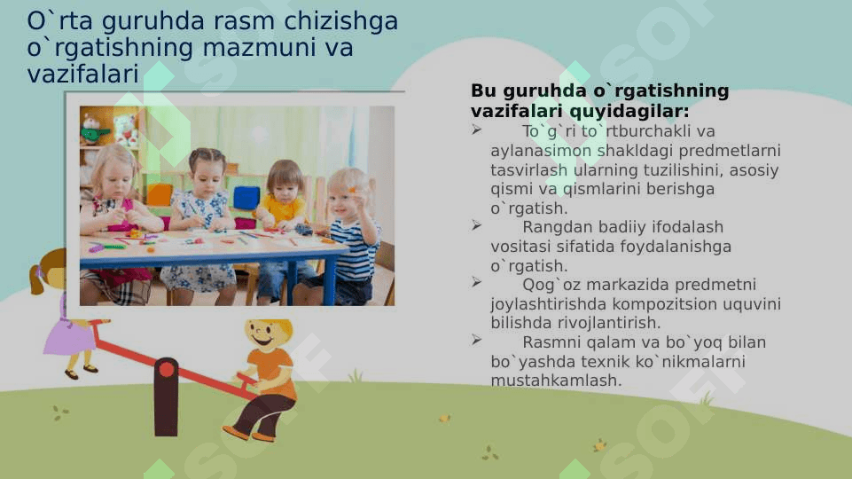 Maktabgacha yoshdagi bolalarni rasm chizishga o`rgatish 8