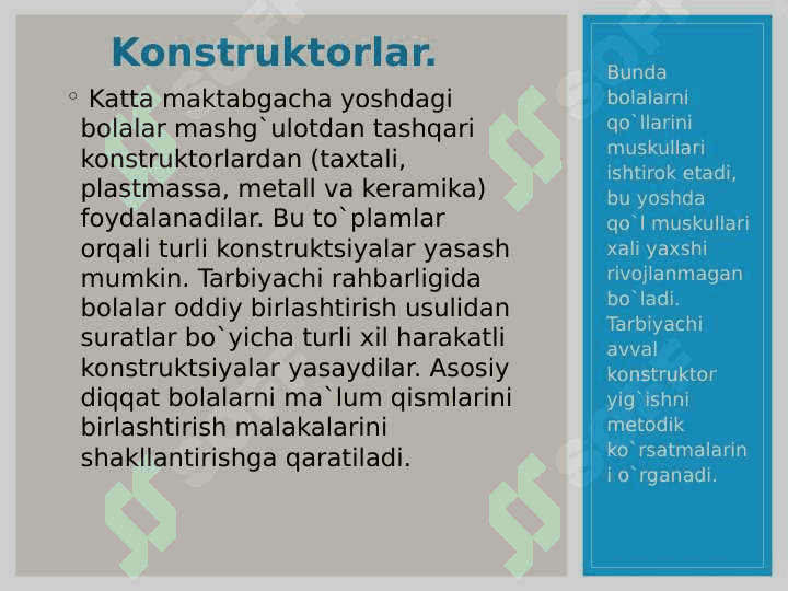 Maktabgacha ta`lim tashkilotlarida qurish –yasash 4