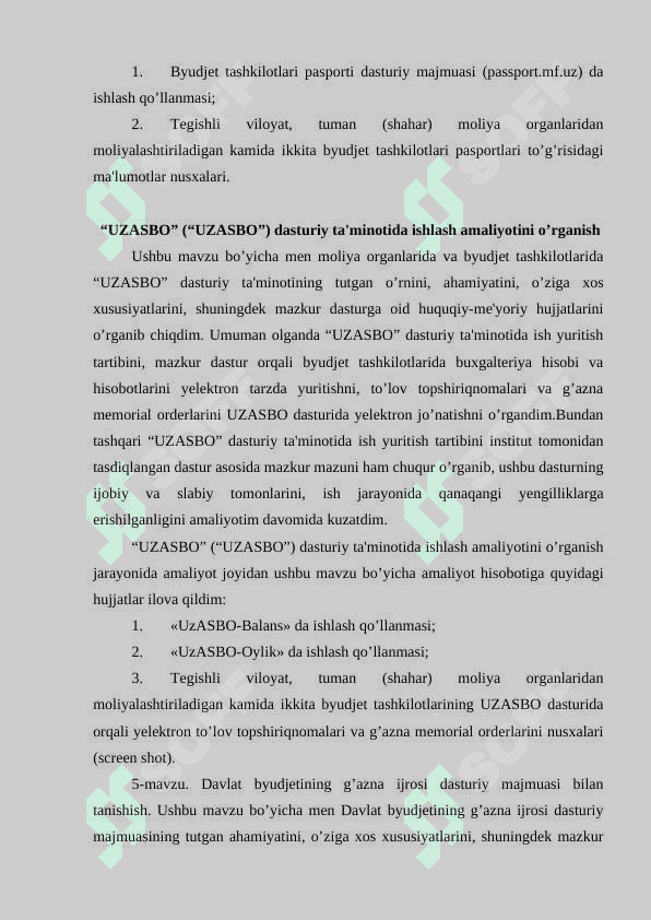 Buxoro viloyati Buxoro shahar bo'limi amaliyot hisoboti 7