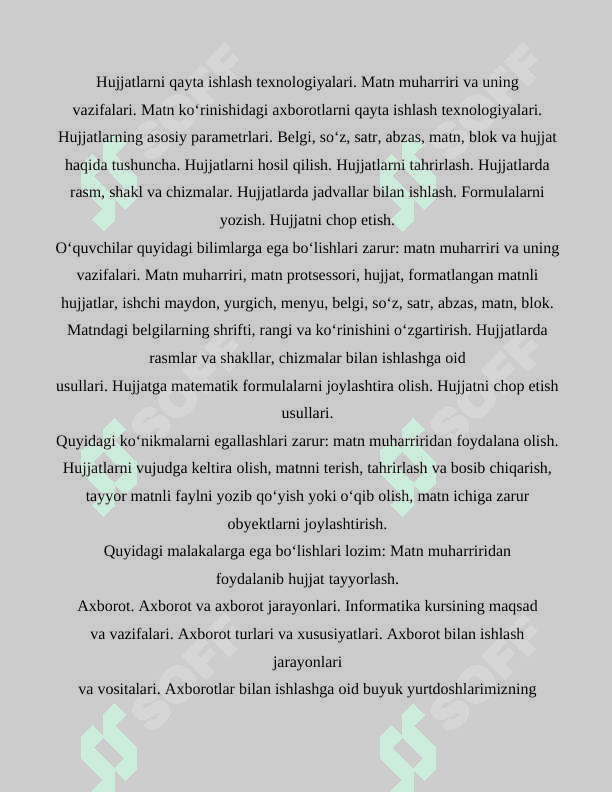 Kompyuterning qurilmalarining ishlash bilan tanishish 3