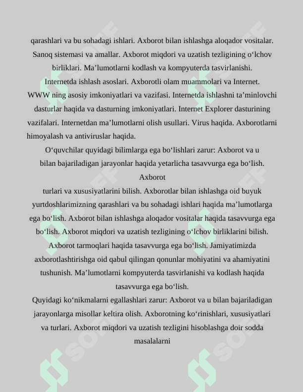 Kompyuterning qurilmalarining ishlash bilan tanishish 4