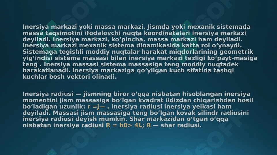 Tabiatda Inersiya kuchlarTabiatda Inersiya kuchlar 4
