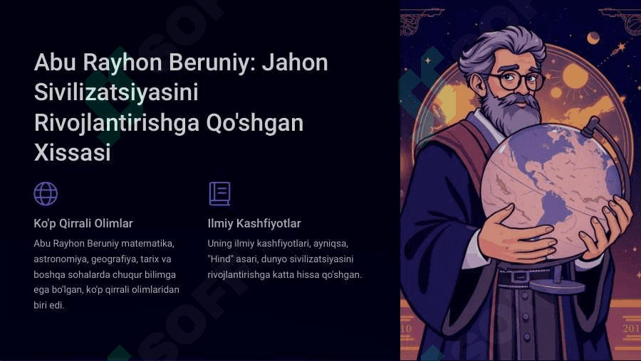 O'zbekiston Buyuk Allomalarining Jahon Sivilizatsiyasiga Qo'shgan Xissasi 4