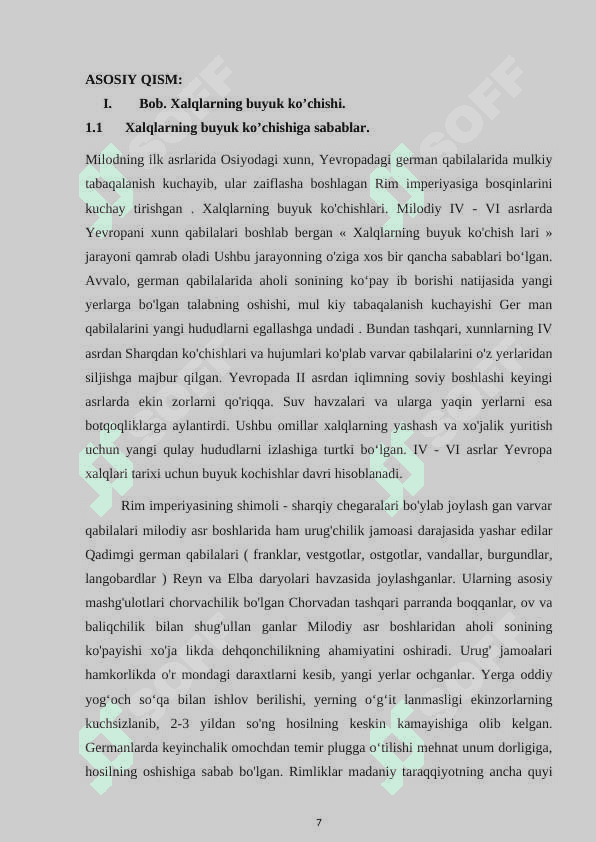 Varvar qiroligini tashkil topishi kurs ishi 7