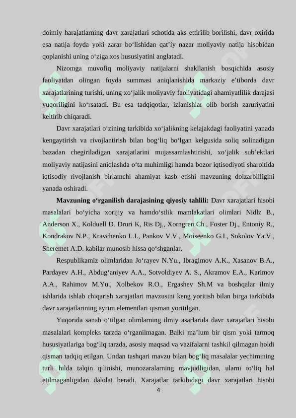 “Bankda davr xarajatlari xisobi ” 4