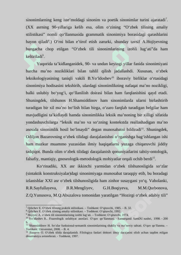 SINONIM O`RGANILISHI 4
