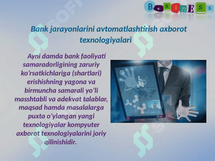 Avtomatlashgan sistema bank tizimida 3