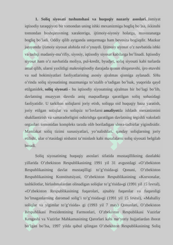 QISHLOQ XO'JALIGI KORXONALARINI SOLIQQA TORTISHNING O'ZIGA XOS XUSUSIYATLARI VA ULARNI TAKOMILLASHTIRISH 2