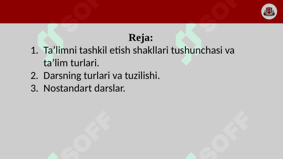 MAKTABGACHA TA'LIM TASHKILOTLARIDA TA'LIM SHAKLI. 2