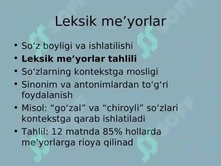 Oʻzbek adabiy me’yorlari va ularning  turlari 4