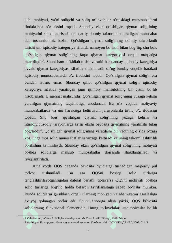 O'ZBEKISTON RESPUBLIKASI HUDUDIGA IMPORT QILINADIGAN TOVARLARGA NISBATAN QO'SHILGAN QIYMAT SOLIG'INI HISOBLASH VA BUDJETGA TO'LASH TARTIBINI TAKOMILLASHTIRISH 6