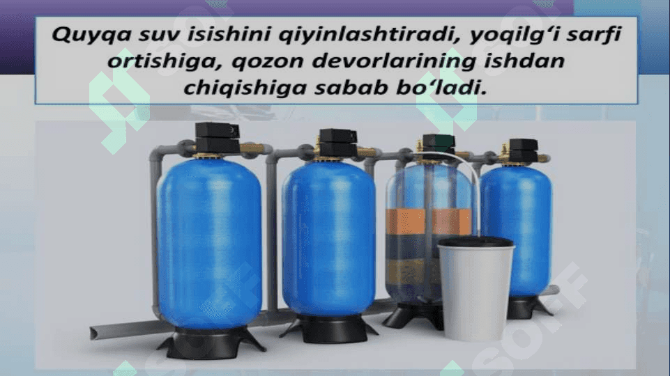 Suvning qattiqligi va uni yumshtishning texnikadagi ahamiyati 8