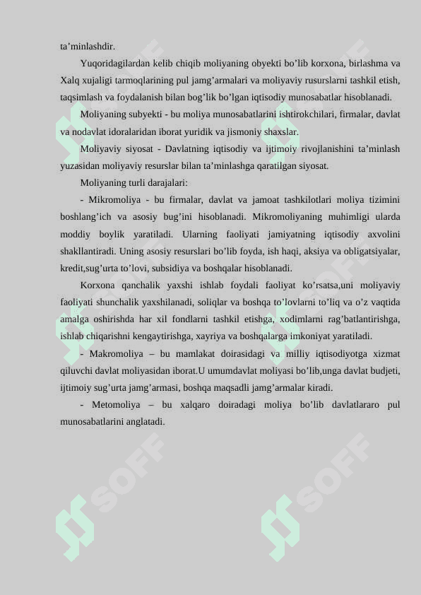 Moliya boshqaruv organlari va ularning vazifalar 3