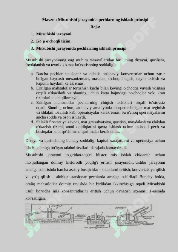 Mitsubishi jarayonida pechlarning ishlash prinsipi 2