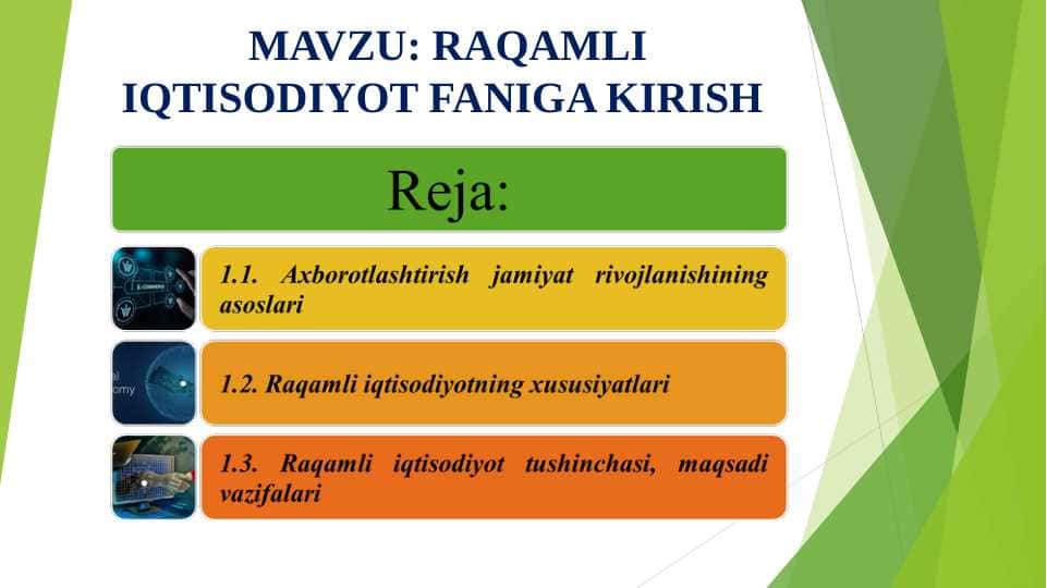 RAQAMLI IQTISODIYOT