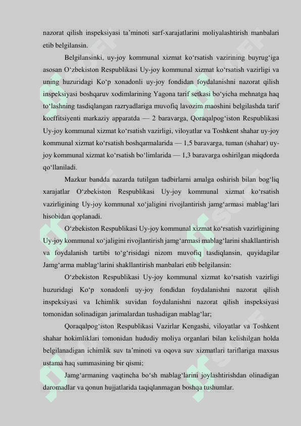 Oʼzbekiston Respublikasi Uy-joy kommunal xizmat koʼrsatish vazirligi 4