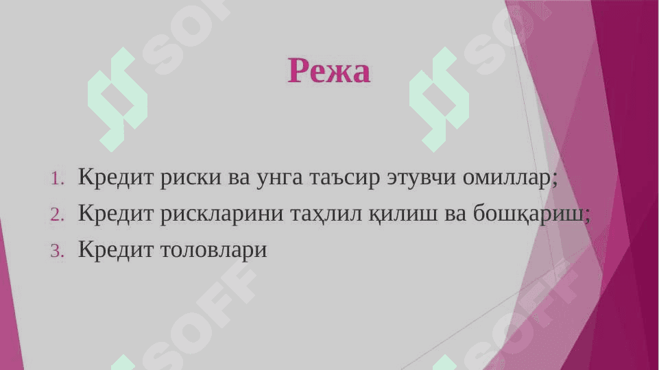 Kredt riski 2