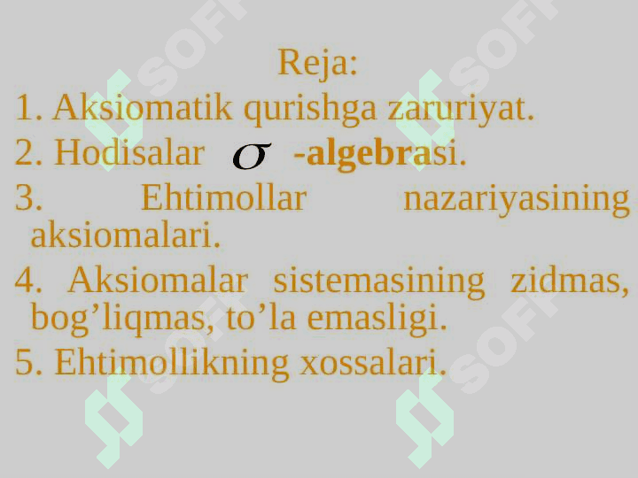 EXTIMOLLAR NAZARIYASINING ASOSIY TUSHUNCHALARI.EMENTLAR XODISALAR FAZOSI 2
