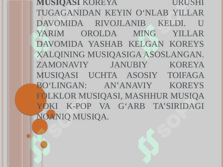 Koreya musiqa san’ati 2