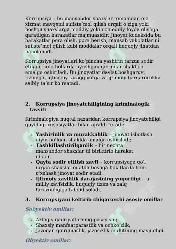 Korrupsiya jinoyatchiligining kriminalogik tavsifi va oldini olish 5