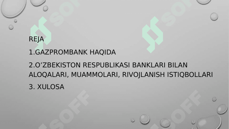Gazprombank bilan O'zbekiston banklari aloqasi 2