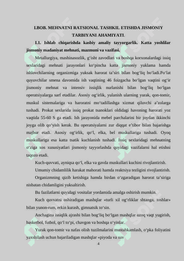 MEHNATNI RATSIONAL TASHKIL ETISHDA JISMONIY TARBIYANI O‘RNI 4