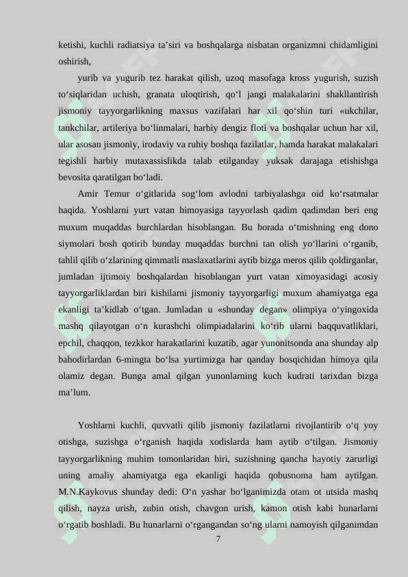MEHNATNI RATSIONAL TASHKIL ETISHDA JISMONIY TARBIYANI O‘RNI 7